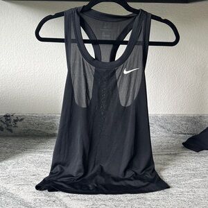 Nike Women's Black and Gray Tank Top
